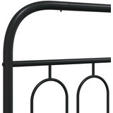 vidaXL metalni okvir kreveta uzglavlje i podnožje crni 120x190 cm | shoptok.hr