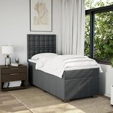  Krevet s oprugama i madracem tamnosivi 90 x 190 cm od tkanine | shoptok.hr