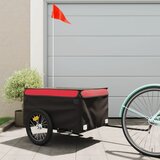  Prikolica za bicikl crno-crvena 45 kg željezna 124 x 62.5 x 52 cm Cijene