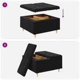  Shranjevalna tabureta z blazino Črna 80 x 80 x 45 cm Žamet, (5000208408) | Shoptok.si