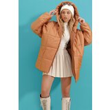 Trend Alaçatı Stili Winter Jacket - Brown - Puffer Cene