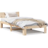 vidaXL postelja z vzglavjem 80x200 cm iz trdnega borovega lesa | Shoptok.si