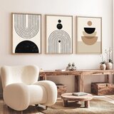 WALLXPERT huhu262 - 50 x 70 Multicolor Decorative Framed MDF Painting (3 Pieces) | ePonuda.com