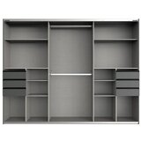 MID.YOU OMARA Z DRSNIMI VRATI, prozorno, barve hrasta | Shoptok.si