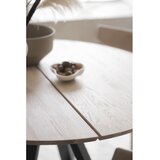 Rowico Okrogla jedilna miza s hrastovo mizno ploščo v naravni barvi ø 130 cm Carradale – | Shoptok.si