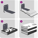  Lebdeća polica s policom Zidne 8 pcs Antracit 6 x 10,8 x 6,6 cm | shoptok.hr