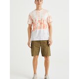 WE Fashion Majica oranžna / svetlo oranžna / bela | Shoptok.si