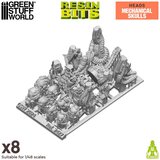 Green Stuff World 3D Printed Servo Skulls Set | 3D štampani servo lobanje set (8 kom, 1:48 razmera) Cene