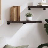  Zidna polica tamnosmeđa 40x50x(2-4) cm od obrađene hrastovine | shoptok.hr