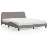 vidaXL Postelja z vzmetnico taupe 160x200 cm blago Cene