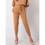 Fashion Hunters Světle hnědé kalhoty Eleanor RUE PARIS | Shoptok.si