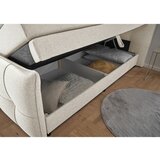 MID.YOU POSTELJA BOXSPRING 180 cm x 200 cm , tekstil, leseni material krem barve | Shoptok.si