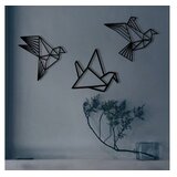 WALLXPERT Zidna dekoracija Origami, 100x31 cm, 1,2 mm, Crna | Eponuda.ba