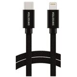 Swissten USB-C - USB-C podatkovni in polnilni kabel, črn, 1,2 m | Shoptok.si