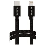 Swissten USB Data Cable type C na type C Textile 1.2m (Crna) Cene