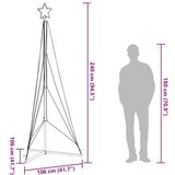 vidaXL LED božićno drvce 483 LED šarene 240 cm | shoptok.hr