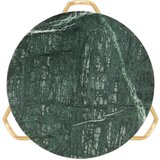 Maison Chic Klubska mizica - kavna mizica - Nizka mizica zelena 40x40x40 cm kamen z marmorno teksturo, (21752107) | Shoptok.si