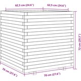  Vrtna sadilica bijela 70 x 70 x 72 cm od masivne borovine | shoptok.hr