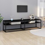 TV ormarić crni 160 x 40 x 40,5 cm od kaljenog stakla | shoptok.hr