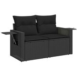 9-dijelni set vrtnih sofa s jastucima crni od poliratana bagrem | shoptok.hr