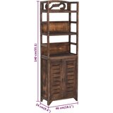  Vitrina tamnosmeđa 46 x 24 x 140 cm od masivnog drva paulovnije | Eponuda.com
