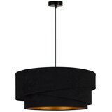  Duolla - Luster na kablu KOBO 1xE27/15W/230V, prečnik 45 cm, crna/zlatna | Eponuda.com
