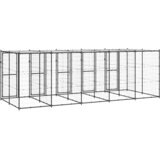 Vanjski kavez za pse s krovom čelični 12,1 m² | shoptok.hr