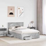  Konstrukcija postelje z vzglavjem Betonsko siva 120 x 200 cm, (5000103514) | Shoptok.si