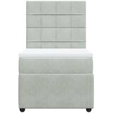 Box spring krevet s madracem svjetlosivi 100x200 cm baršunasti | shoptok.hr