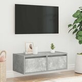 TV ormarić s LED svjetlima siva boja betona 75x35,5x25 cm | shoptok.hr