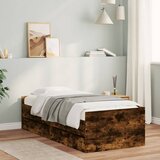Maison Chic Posteljni okvir - Enojna postelja - Postelja za odrasle s predali dimljen hrast 90x190 cm, (21694528) | Shoptok.si