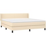  Krevet s oprugama i madracem krem 180x200 cm od tkanine | shoptok.hr