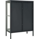  stranska omarica antracitna 75x35x105 cm jeklo in steklo, (20656235) | Shoptok.si