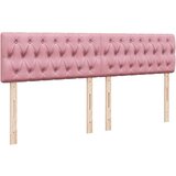vidaXL Otomanski posteljni okvir z vzmetnico roza 180x200cm žamet | Shoptok.si