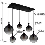 Globo viseča svetilka dalton 97/48/141 cm E27 | Shoptok.si