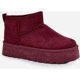 Boto Suede Snow Boots On Platform Bordeaux Corcoran | Shoptok.si