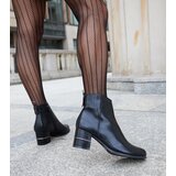 Gemre Black ankle boots with decorative block heel Batista | shoptok.hr