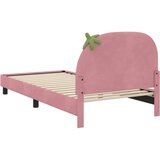  Krevet za djecu s uzglavljem Ružičasta 90 x 200 cm Baršun | shoptok.hr