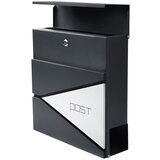  Velik poštni nabiralnik za pisma in časopise, antracit, napis POST, 37x37x10,5 cm | Shoptok.si
