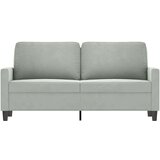 vidaXL Dvosed svetlo siv 140 cm žamet | Shoptok.si
