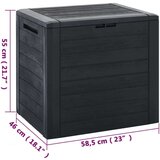 Vrtna kutija za pohranu antracit 58 5 x 46 x 55 cm polipropilen | shoptok.hr