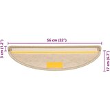 vidaXL Samoljepljivi otirači za stepenice 30kom 56x17x3cm boja pijeska | shoptok.hr