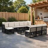  Sjedeća garnitura za vrt 11 kom. Crna poliratan | shoptok.hr