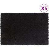 vidaXL Otirači 5 kom crni 40 x 60 cm čupavi od kokosovih vlakana | shoptok.hr