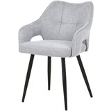 MID.YOU NASLANJAČ, les, kovina, tekstil svetlo siva | Shoptok.si