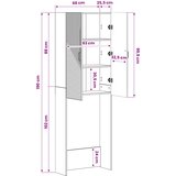  Kabinetska WC HAARLEM Bijela 66 x 25,5 x 190 cm | shoptok.hr