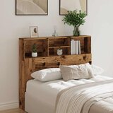  Uzglavlje s ormarićem boja starog drva 120x19x103,5 cm drveno | shoptok.hr