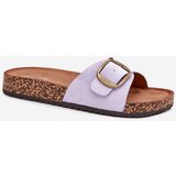 Boto Women's Slippers With Buckle On Cork Platform Lilac Zavira | shoptok.hr