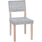 Stolac za blagovanje 2 pcs Kubu Ratan Bijelo pranje | shoptok.hr
