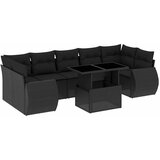 Maison Chic Seti vrtnega pohištva - Vrtna garnitura - Vrtni pohištvo set 8-delna z blazinami črn poli ratan, (21800525) | Shoptok.si